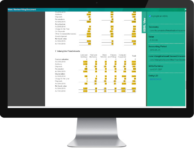 Reviewing IXBRL accounts for Corporation tax Submission
